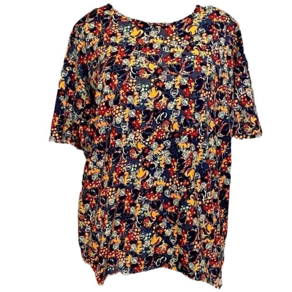 LuLaRoe Irma Top Shirt Oversized Mickey Minnie Mouse